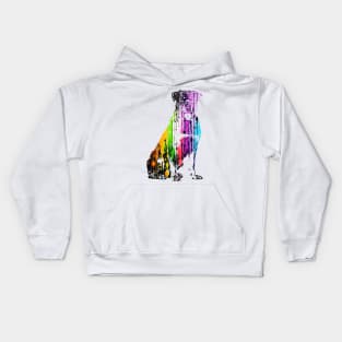 Paint Drip Rottweiler Kids Hoodie